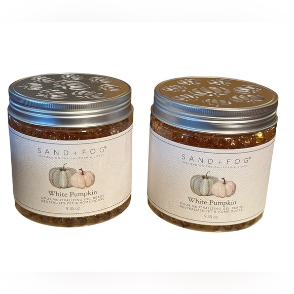 Sand & Fog NWT White Pumpkin Scent Odor Neutralizing Gel Beads Qty of 2 9.35 Oz - Picture 2 of 7